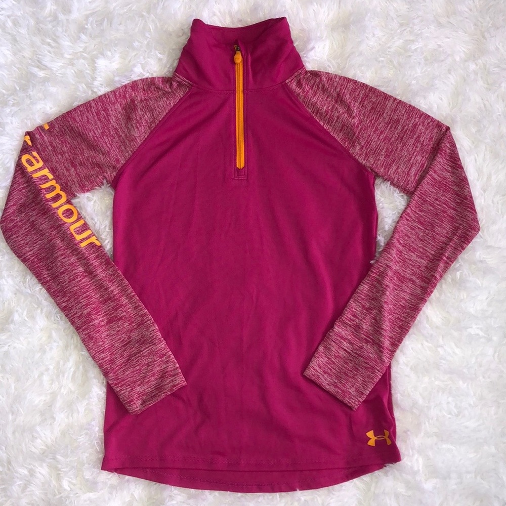 Under Armour Girls Loose Fit Medium- Quarter Zip